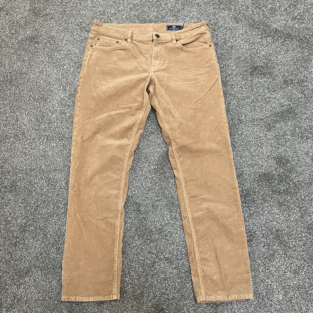 Vineyard Vines Pants Men's 34 x 31/32 Brown Tan Corduroy Straight‎ Leg  Preppy
